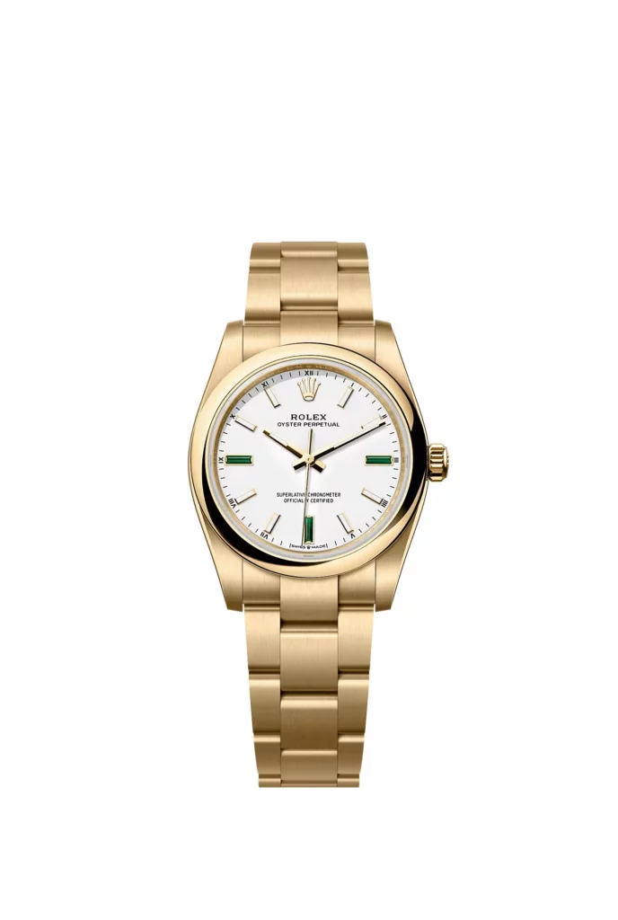 Rolex Oyster Perpetual 34 Oyster, 34 mm, or jaune