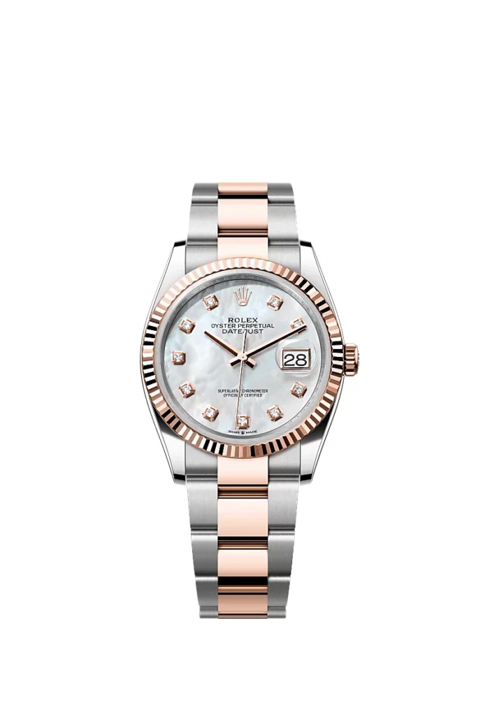 Rolex Datejust 36 Oyster, 36 mm, acier Oystersteel et or
