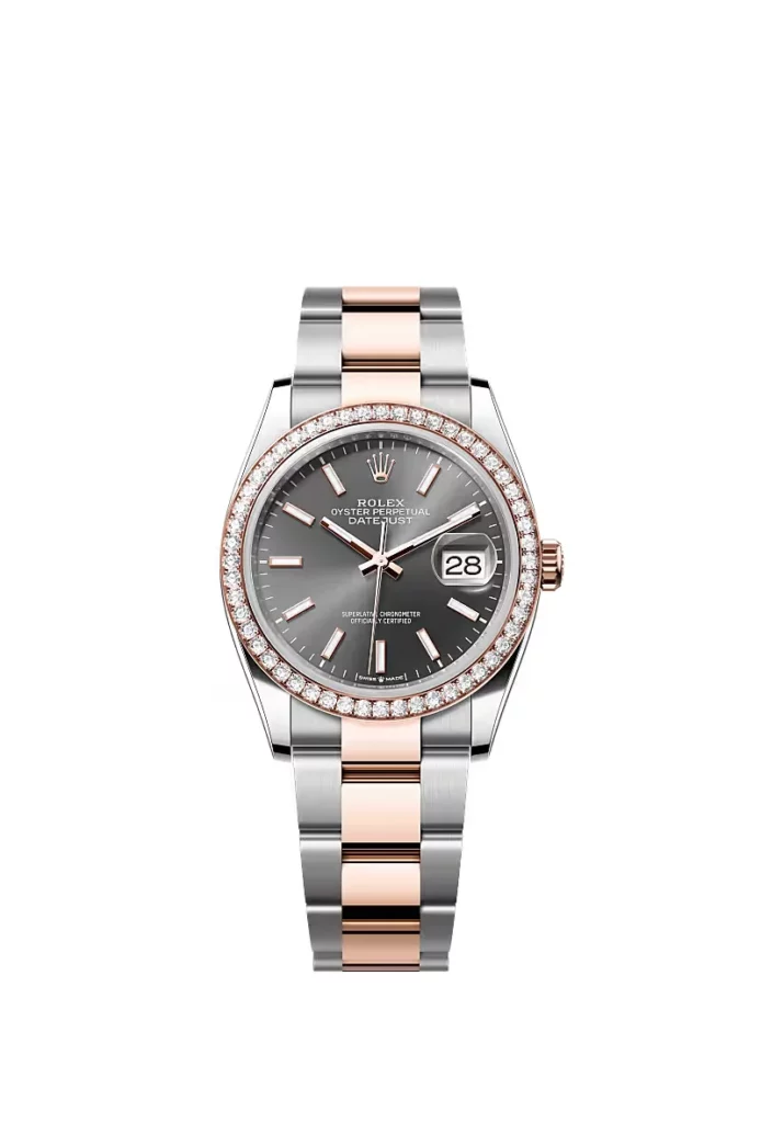 Rolex Datejust 36 Oyster, 36 mm, acier Oystersteel, or