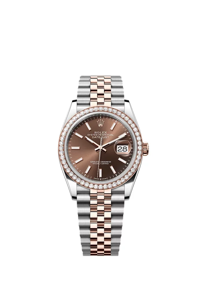 Rolex Datejust 36 Oyster, 36 mm, acier Oystersteel, or