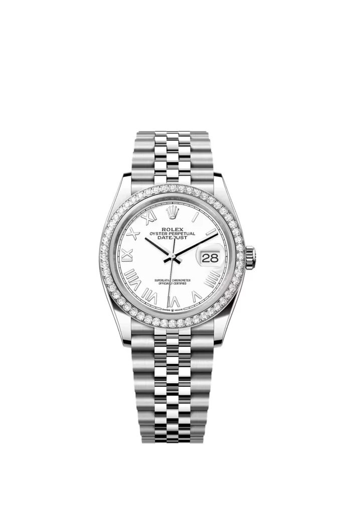 Rolex Datejust 36 Oyster, 36 mm, acier Oystersteel, or gris