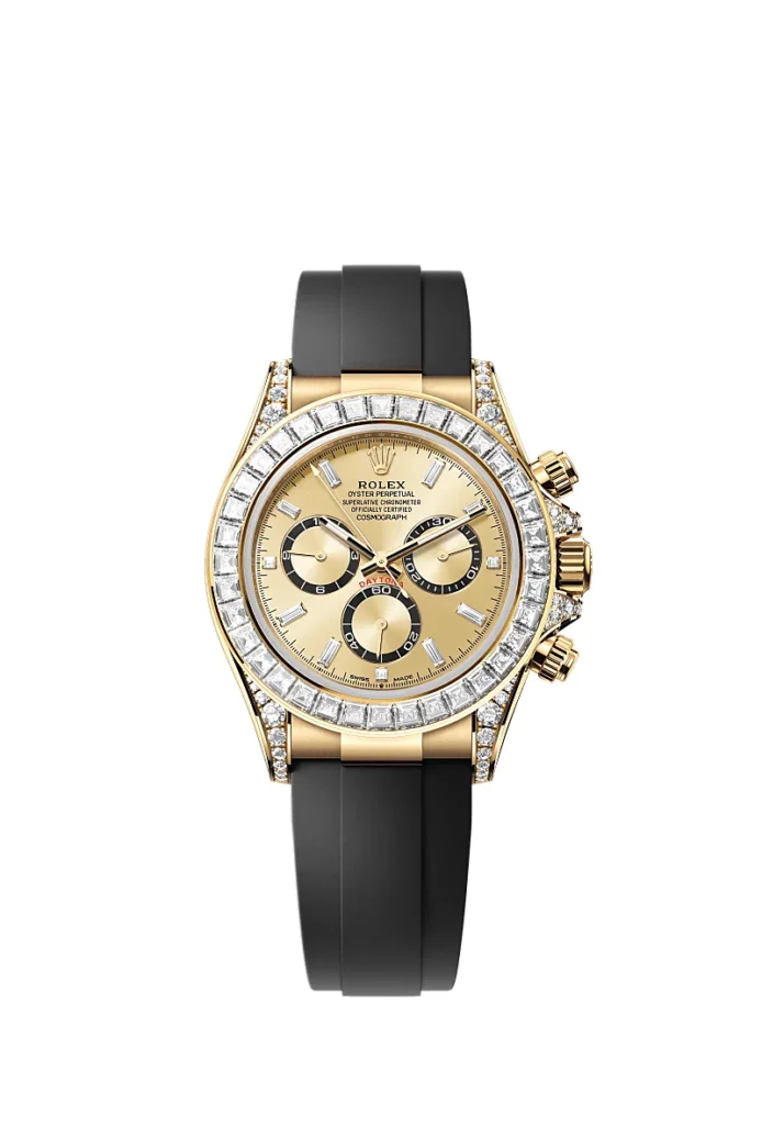 Rolex Cosmograph Daytona Oyster, 40 mm, or jaune et diamants