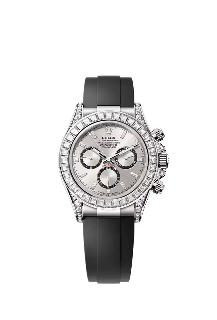 Rolex Cosmograph Daytona Oyster, 40 mm, or gris et diamants