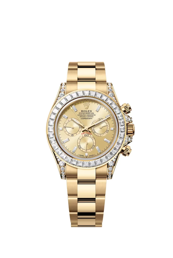 Rolex Cosmograph Daytona Oyster, 40 mm, or jaune et diamants