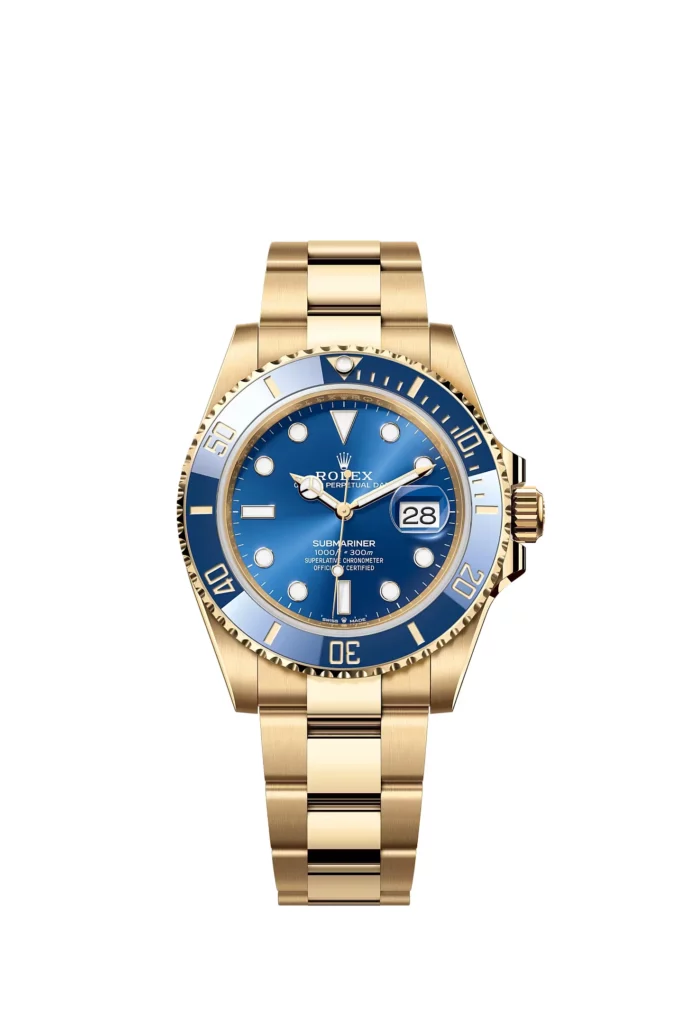 Rolex Submariner Date Oyster, 41 mm, or jaune