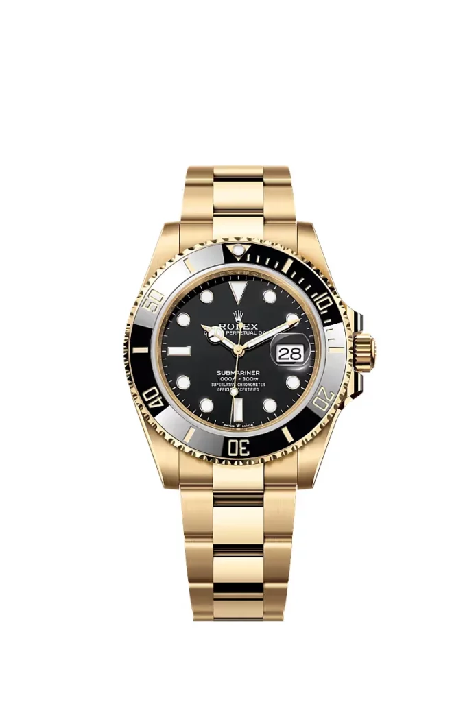 Rolex Submariner Date Oyster, 41 mm, or jaune