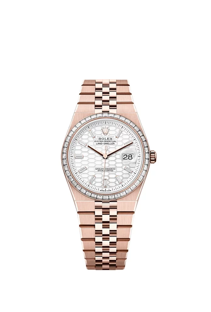 Rolex Land-Dweller 36 Oyster, 36 mm, or Everose et diamants