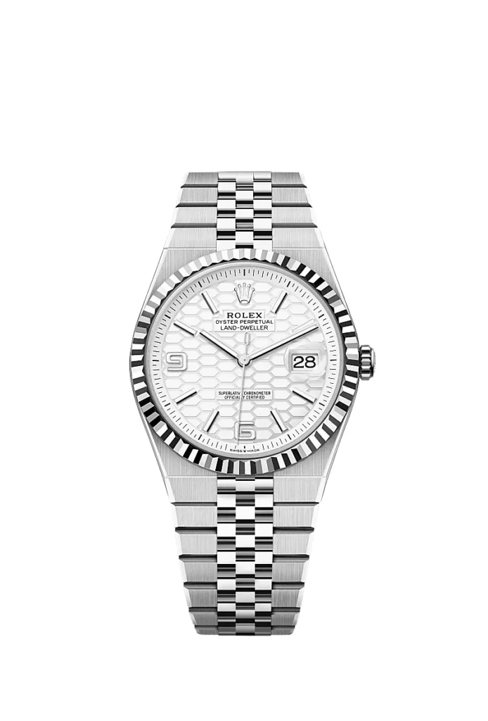 Rolex Land-Dweller 40 Oyster, 40 mm, acier Oystersteel et or gris