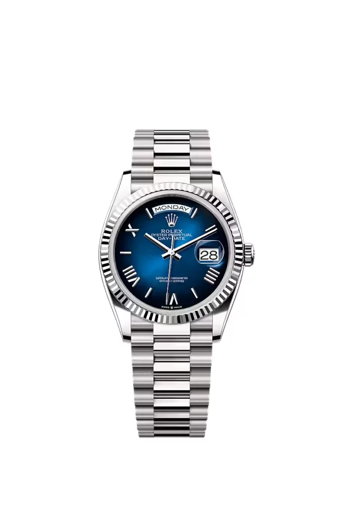 Rolex Day-Date 36 Oyster, 36 mm, or gris