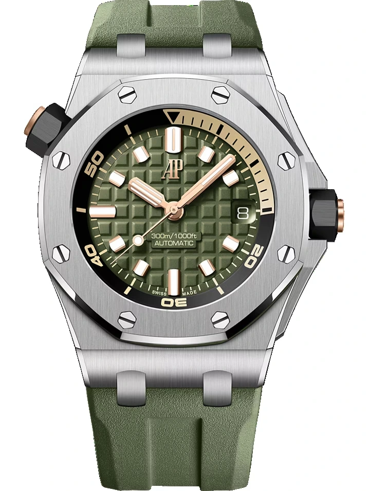 Audemars Piguet Royal Oak Offshore Diver, cadran vert, 15720ST.OO.A052CA.01