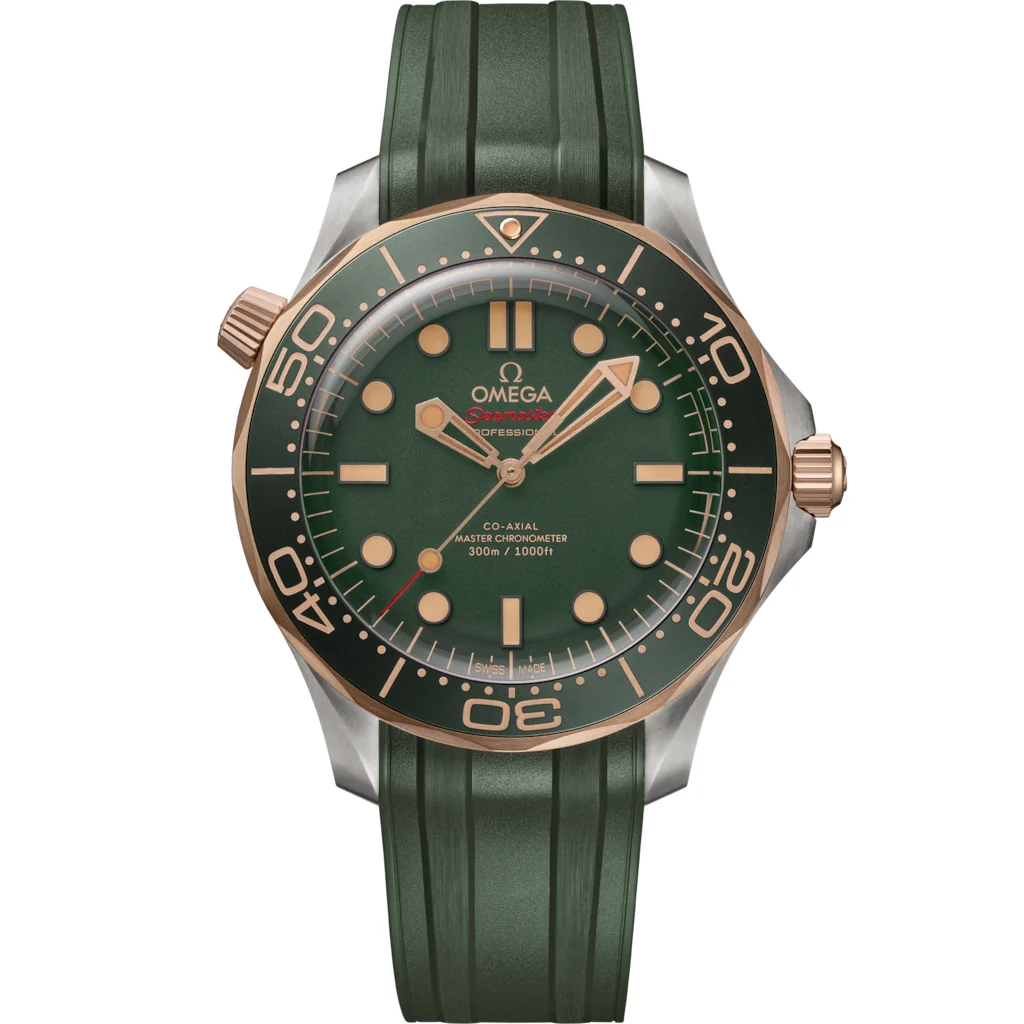 Omega Seamaster Diver 300M 42 mm, titane - Bronze gold sur bracelet caoutchouc