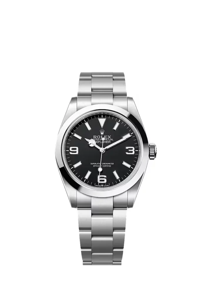Rolex Explorer 40 Oyster, 40 mm, acier Oystersteel