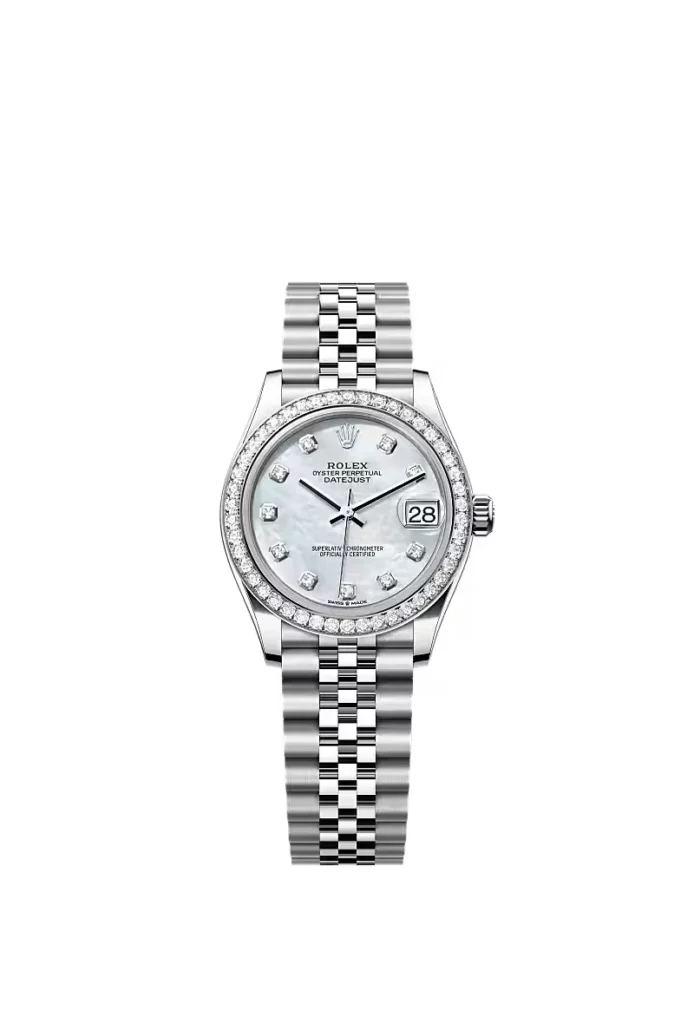 Rolex Datejust 31 Oyster, 31 mm, acier Oystersteel, or gris