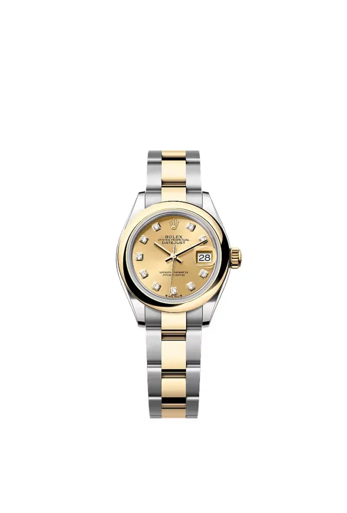 Rolex Lady-Datejust Oyster, 28 mm, acier Oystersteel et or
