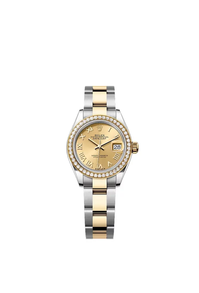 Rolex Lady-Datejust Oyster, 28 mm, acier Oystersteel, or