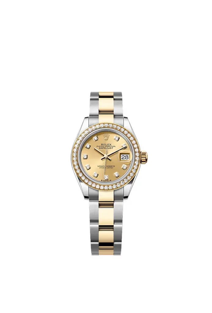 Rolex Lady-Datejust Oyster, 28 mm, acier Oystersteel, or