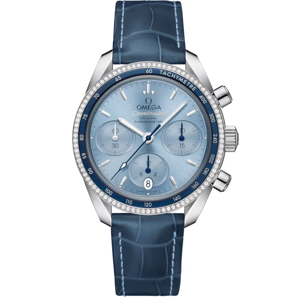 Omega Speedmaster 38 38 mm, acier sur bracelet en cuir