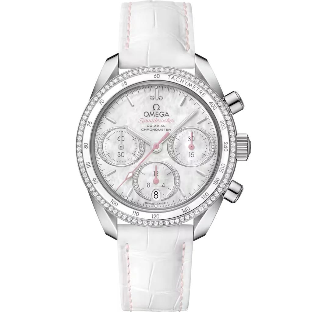 Omega Speedmaster 38 38 mm, acier sur bracelet en cuir