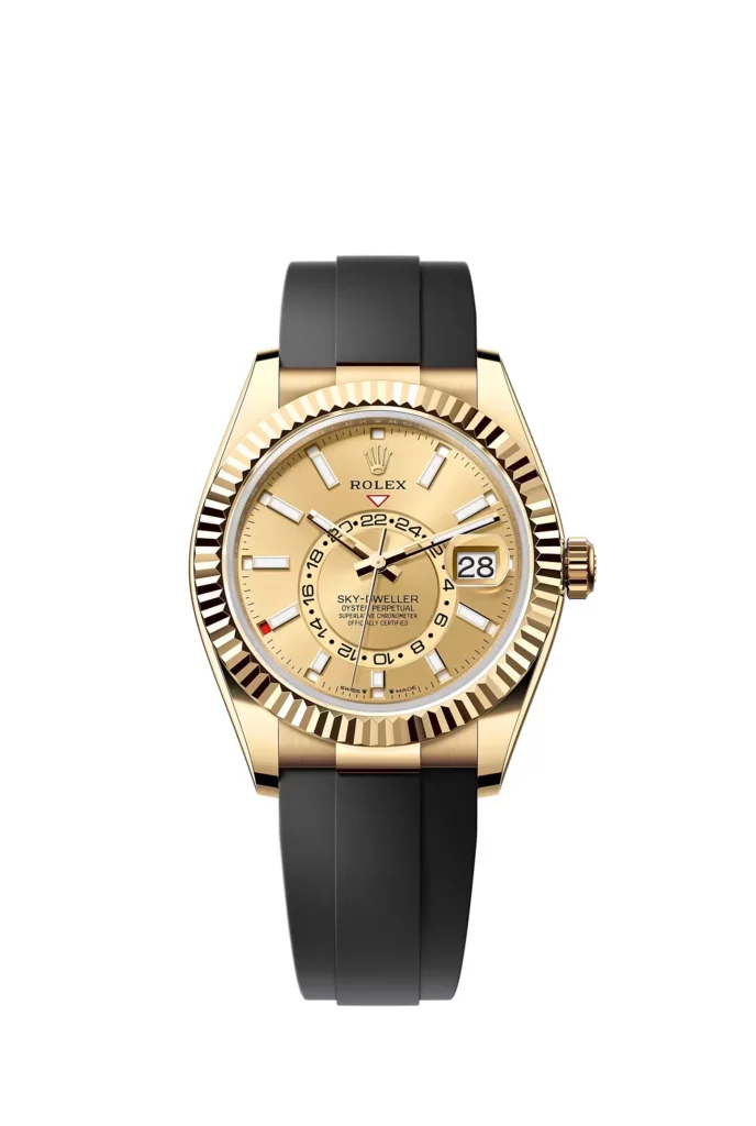 Rolex Sky-Dweller Oyster, 42 mm, or jaune