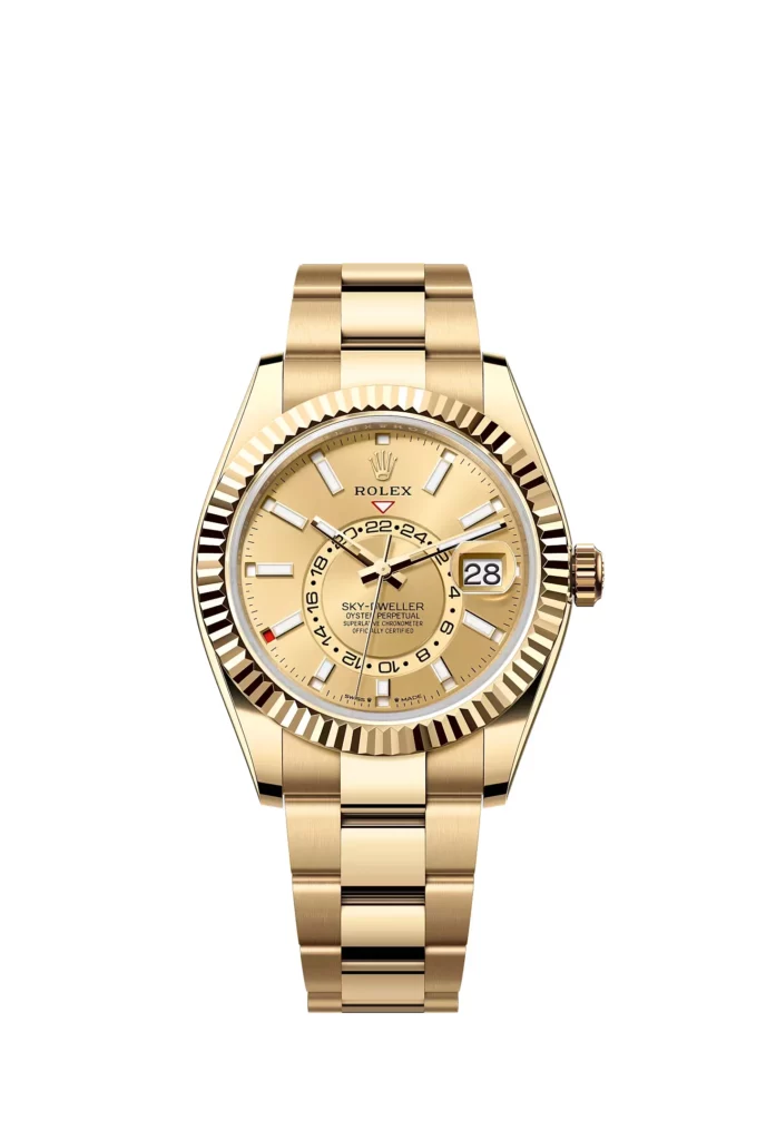 Rolex Sky-Dweller Oyster, 42 mm, or jaune