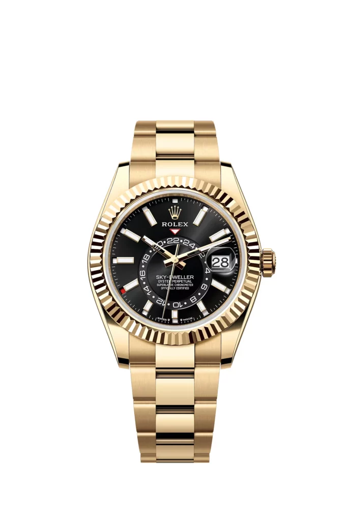 Rolex Sky-Dweller Oyster, 42 mm, or jaune