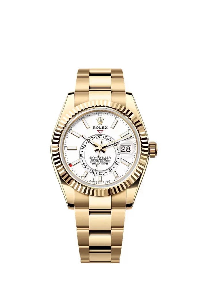 Rolex Sky-Dweller Oyster, 42 mm, or jaune