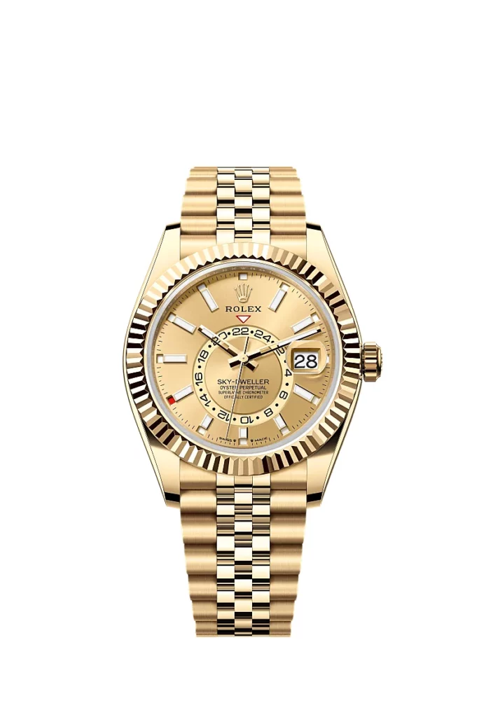 Rolex Sky-Dweller Oyster, 42 mm, or jaune