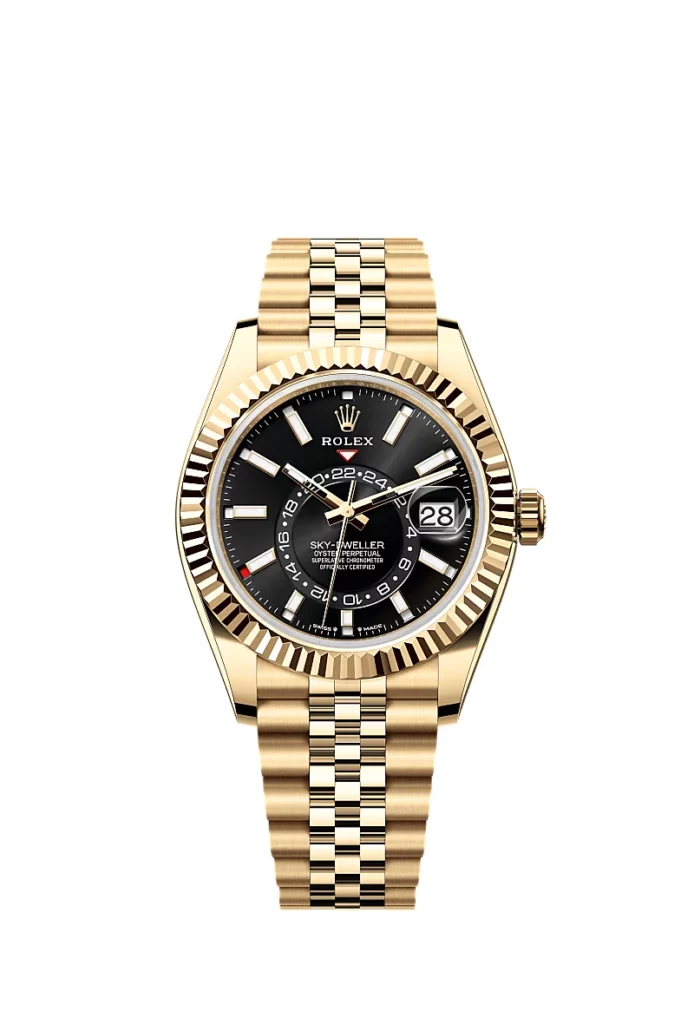 Rolex Sky-Dweller Oyster, 42 mm, or jaune
