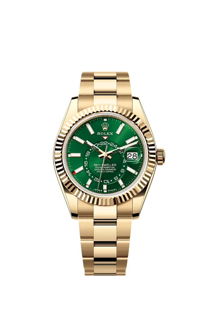 Rolex Sky-Dweller Oyster, 42 mm, or jaune