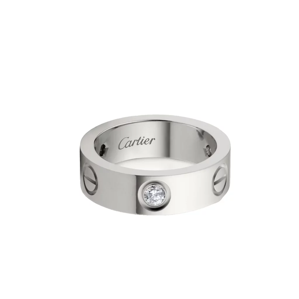 Bague LOVE, modèle classique, 3 diamants