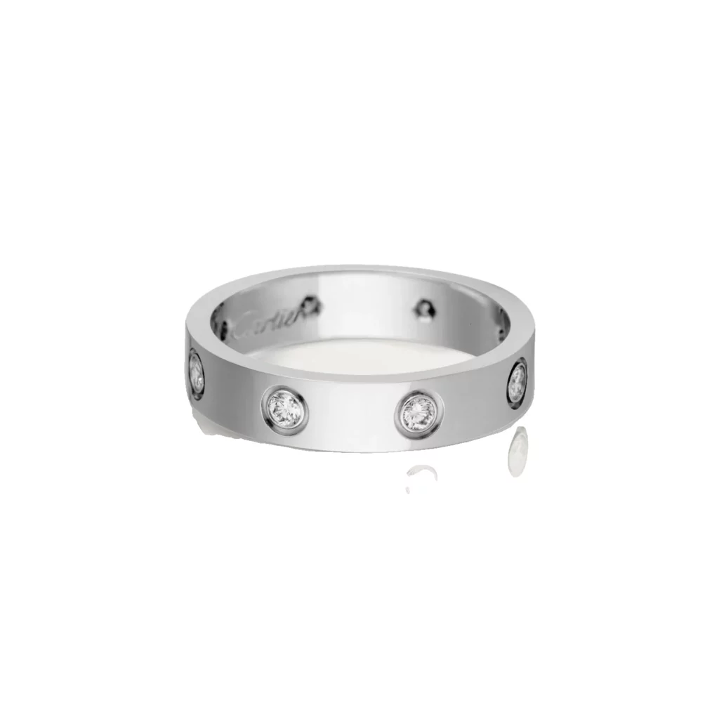 Bague LOVE, petit modèle, 8 diamants