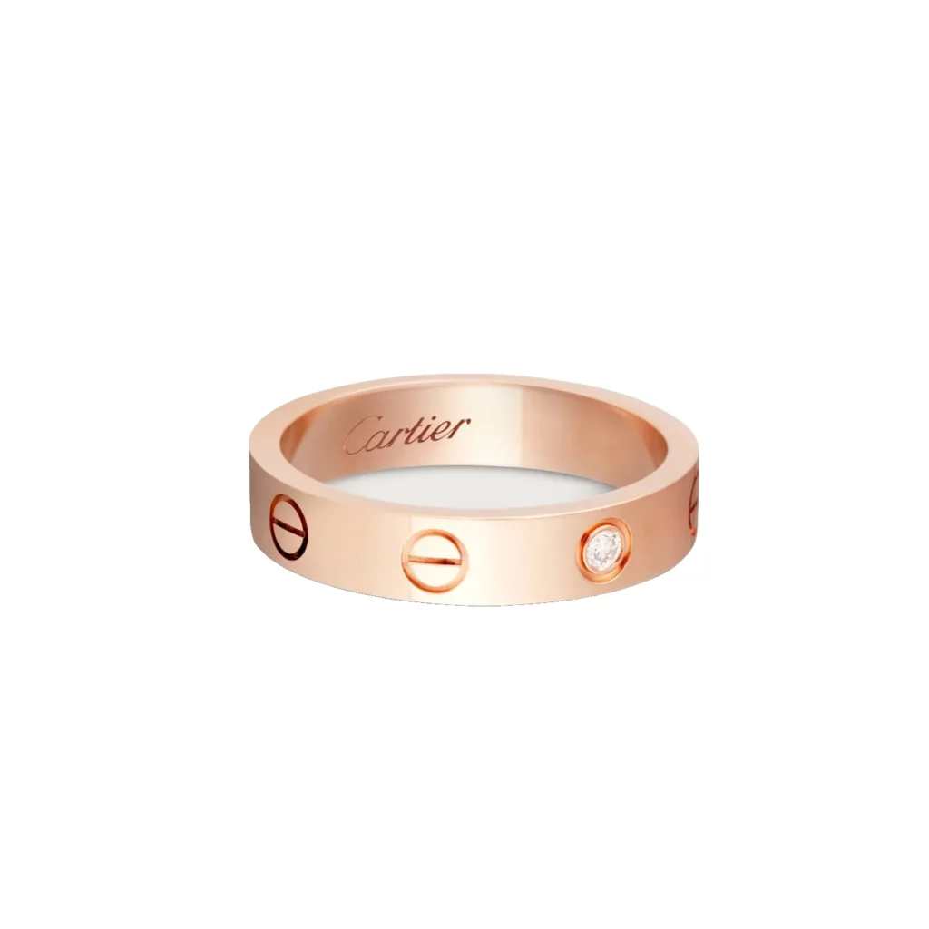 Bague LOVE, petit modèle, 1 diamant