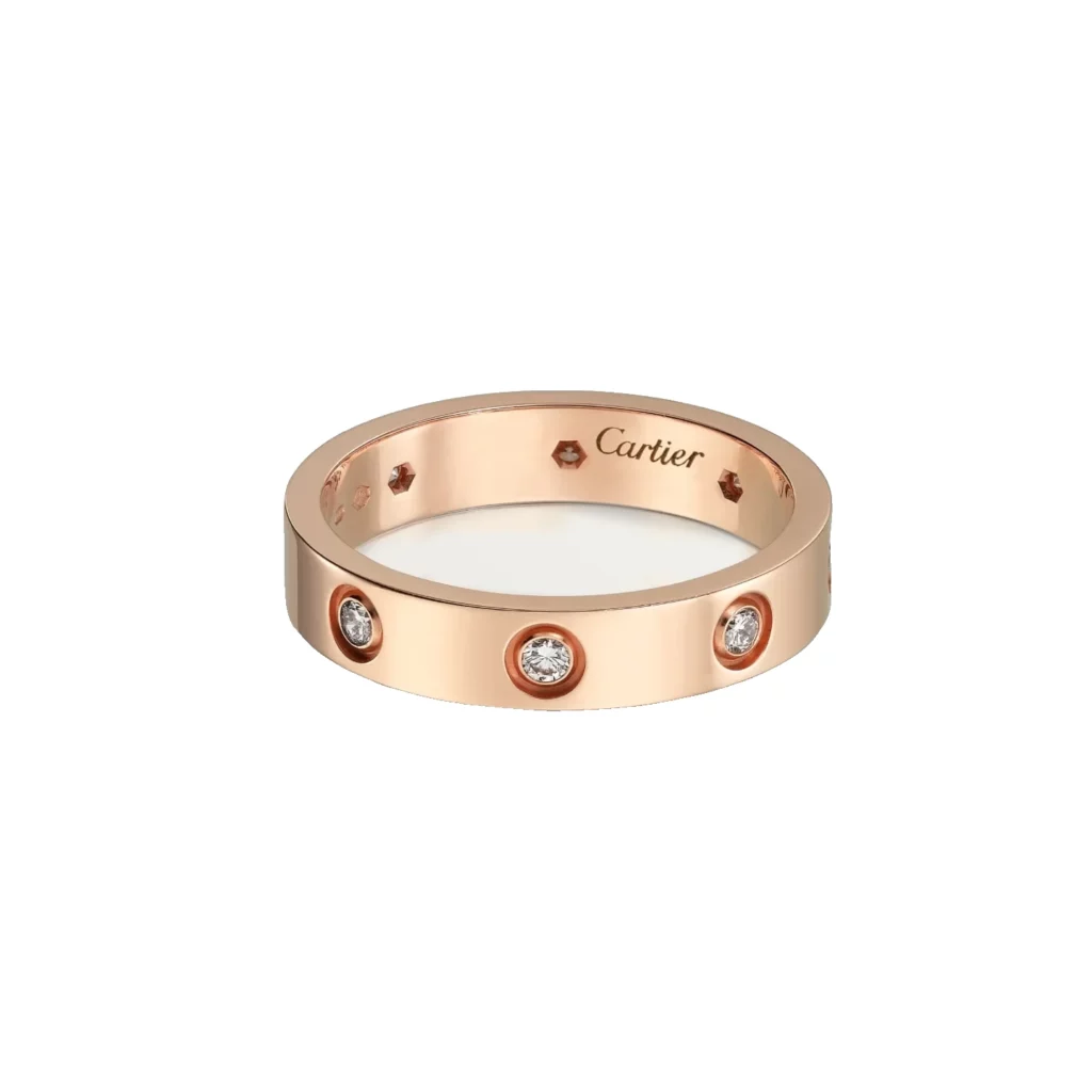 Bague LOVE, petit modèle, 8 diamants