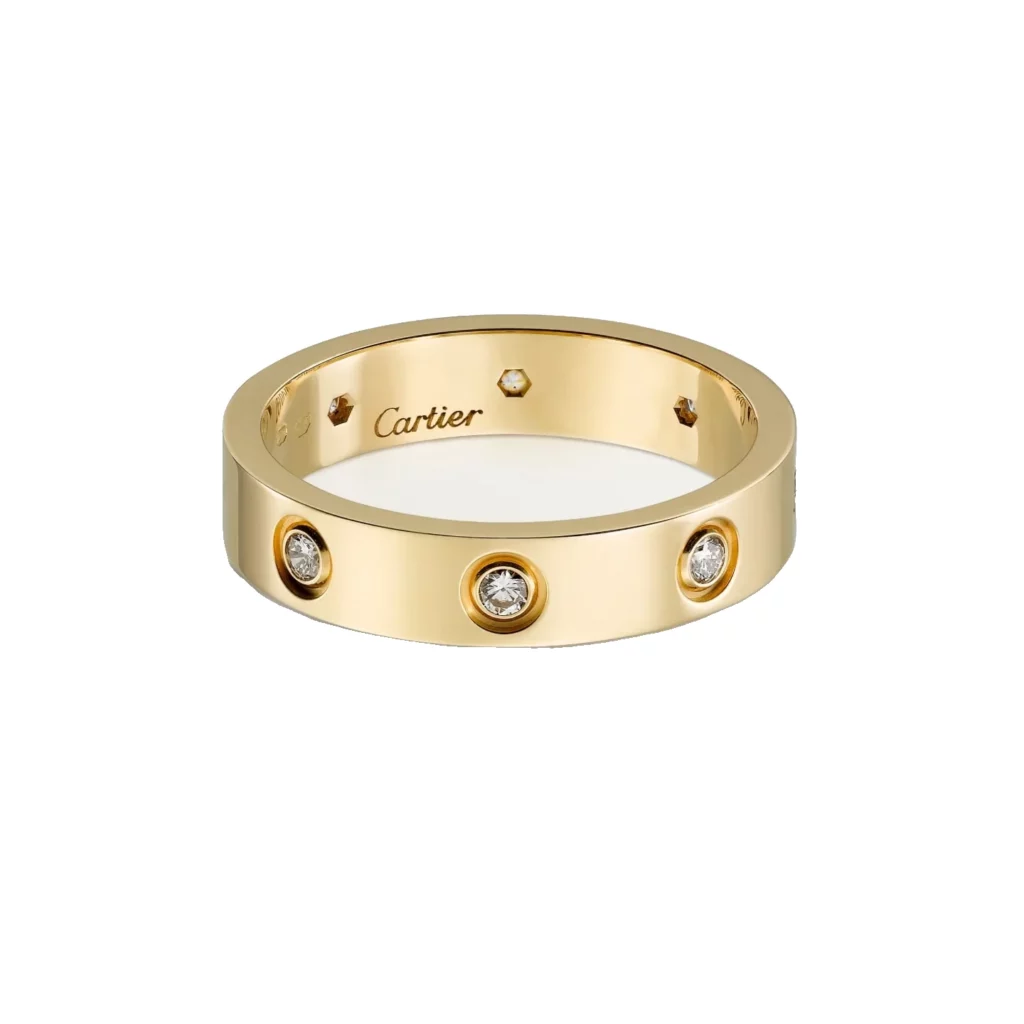 Bague LOVE, petit modèle, 8 diamants