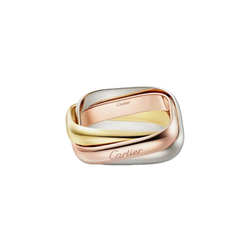 Bague Trinity, de forme coussin, modèle classique