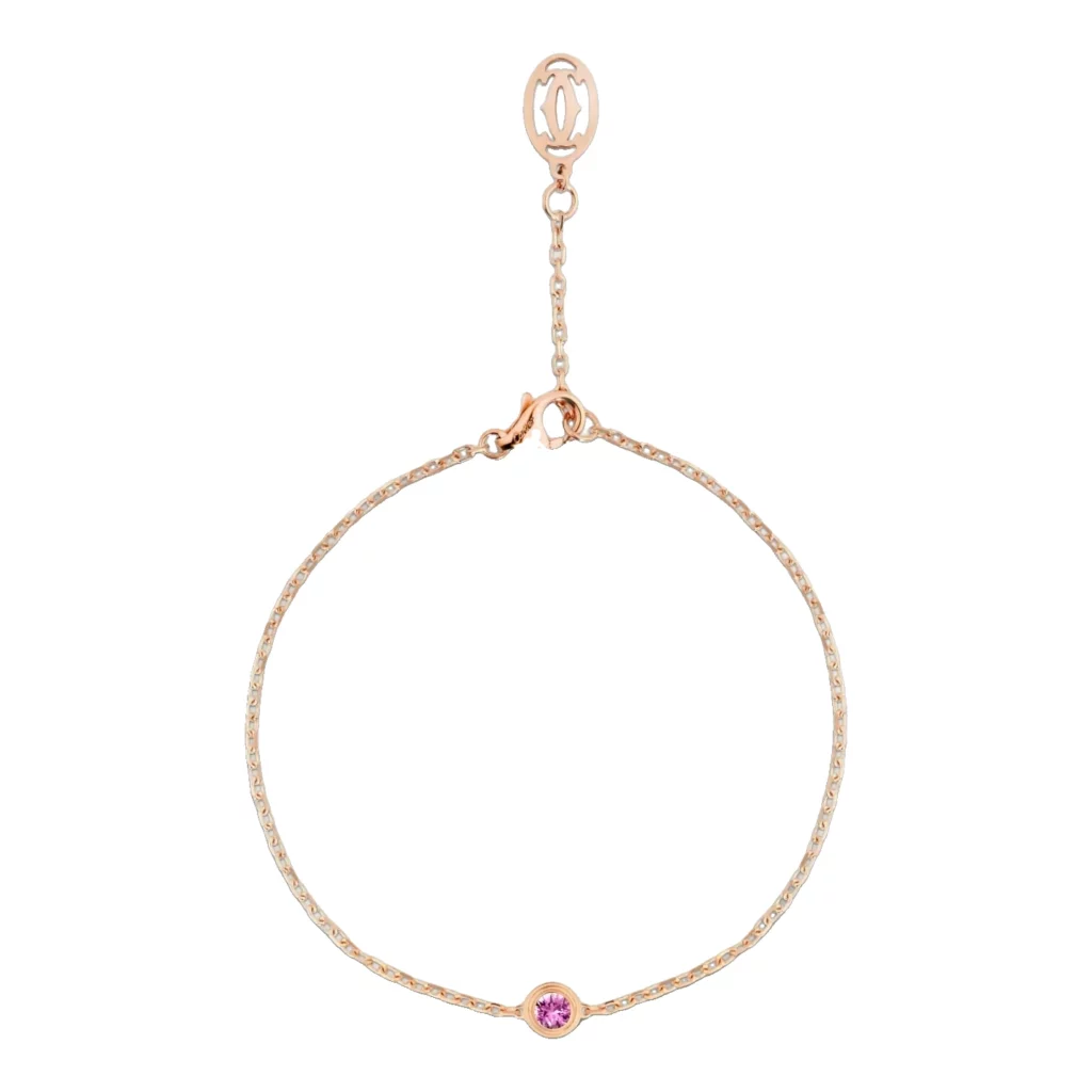 Bracelet Cartier d'Amour, saphir rose