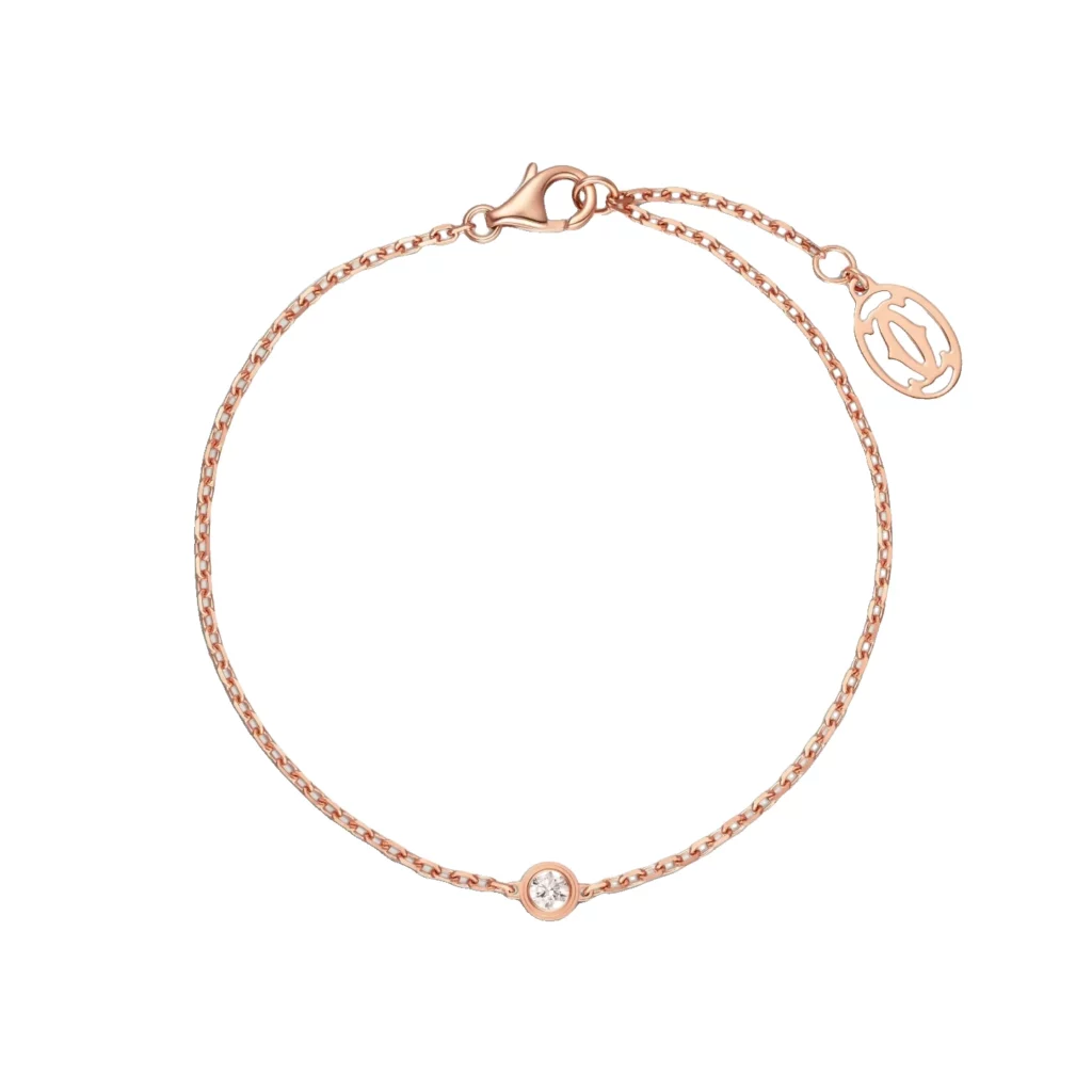 Bracelet Cartier d'Amour, diamant taille brillant, mini modèle