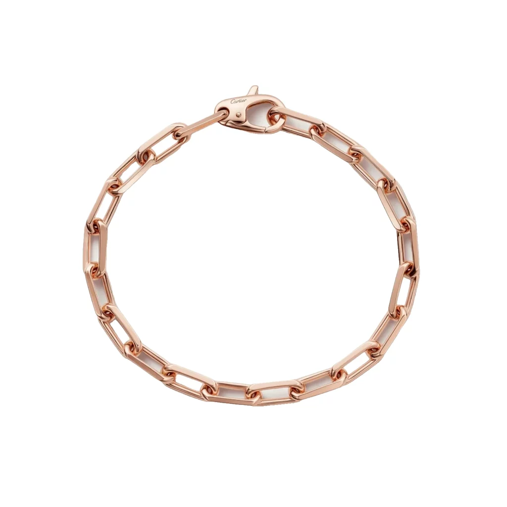 Bracelet Santos de Cartier, chaîne, moyen modèle