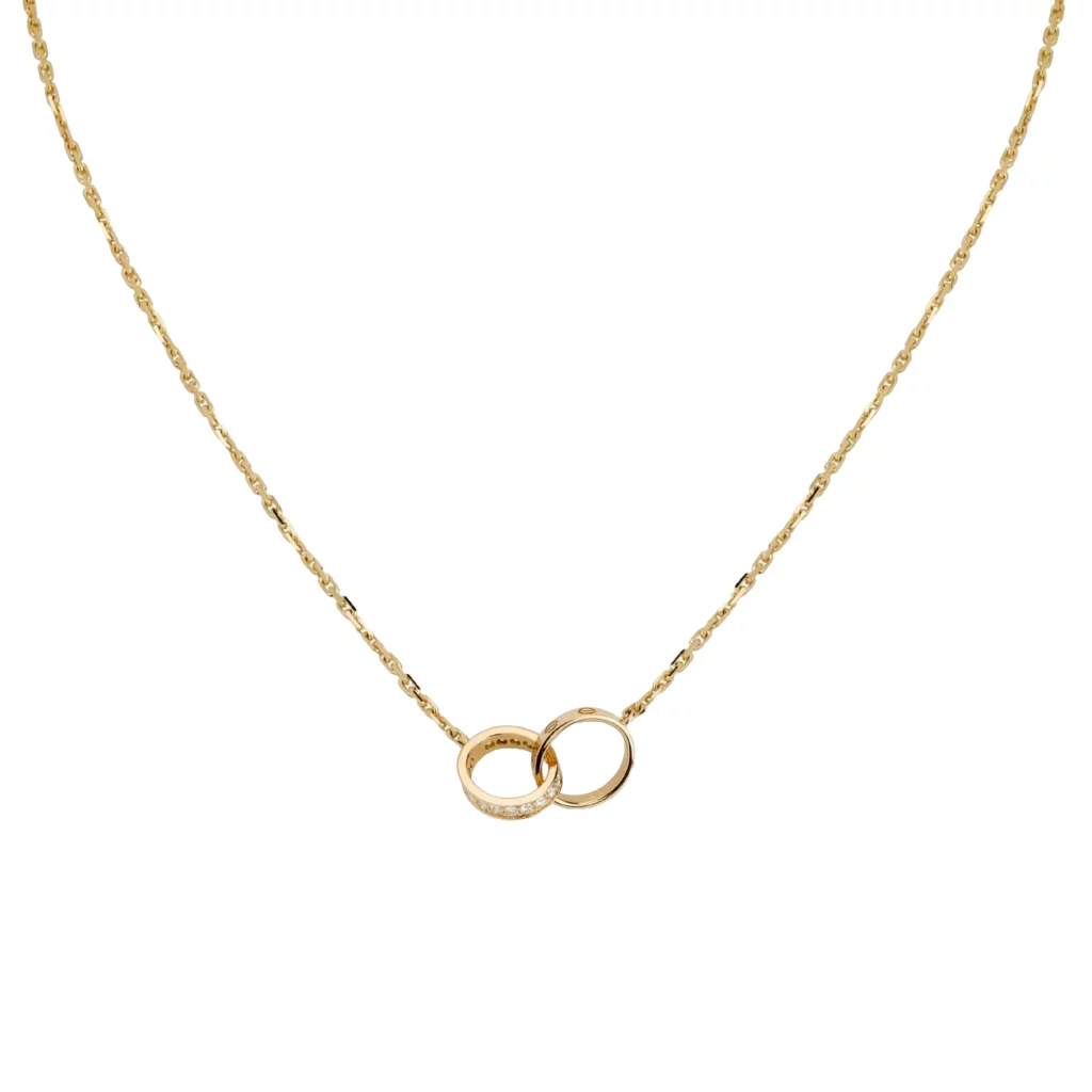 Pendentif LOVE, semi-pavé