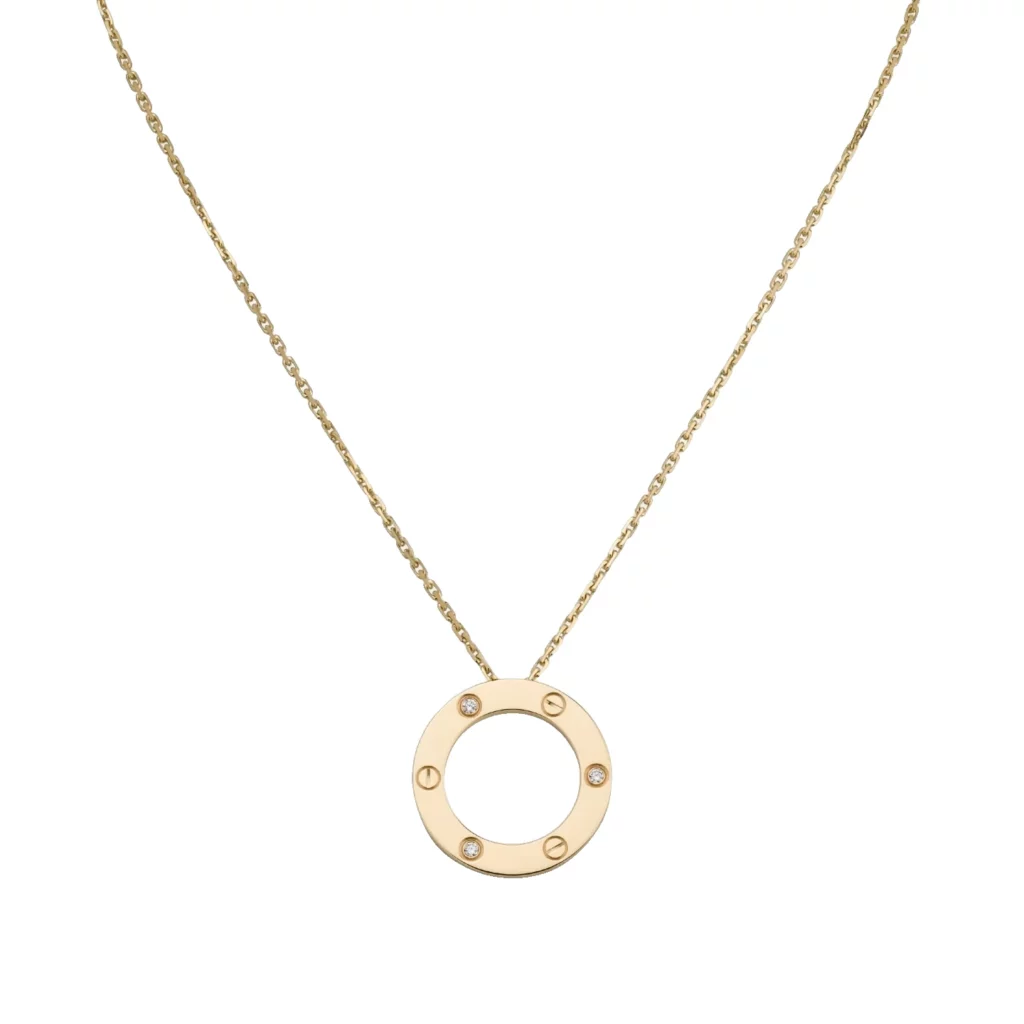 Pendentif LOVE, 3 diamants