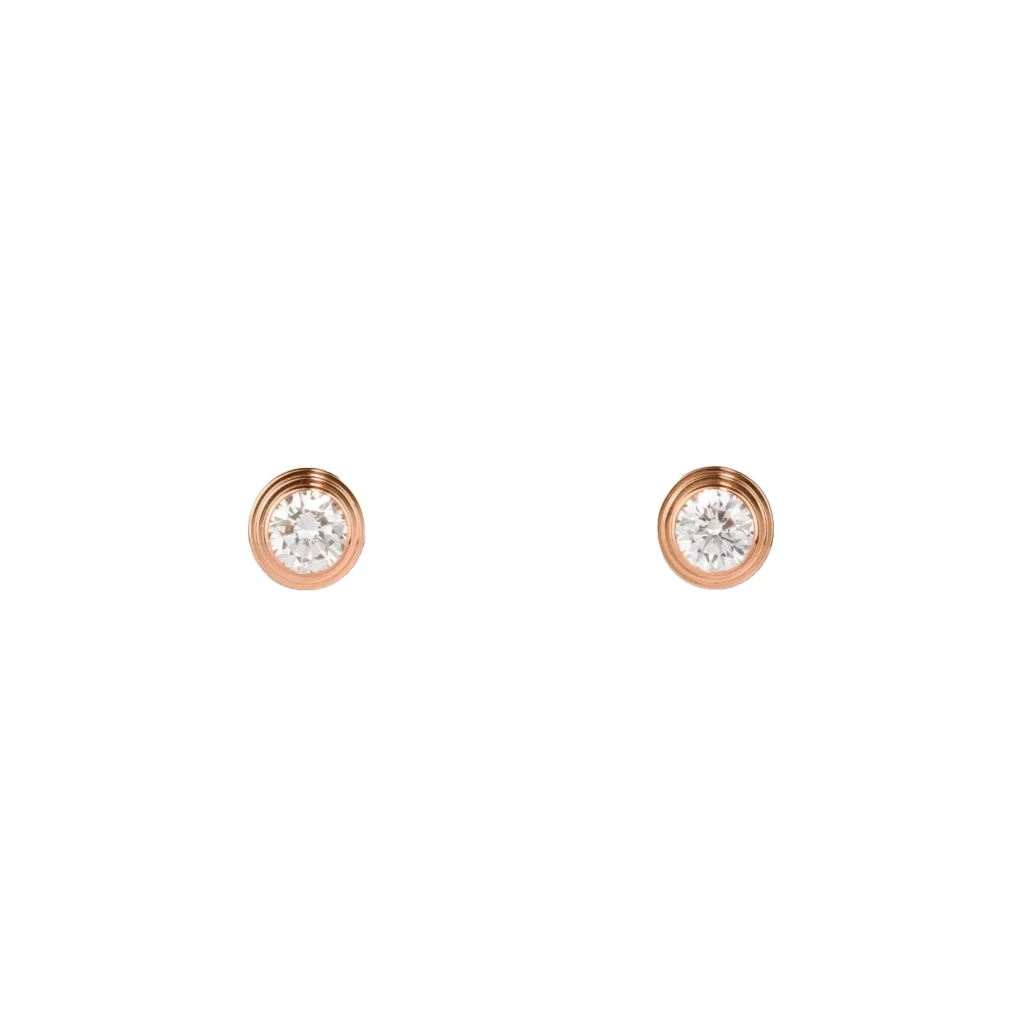 Puces d'oreilles Cartier d'Amour, 2 diamants taille brillant, moyen modèle