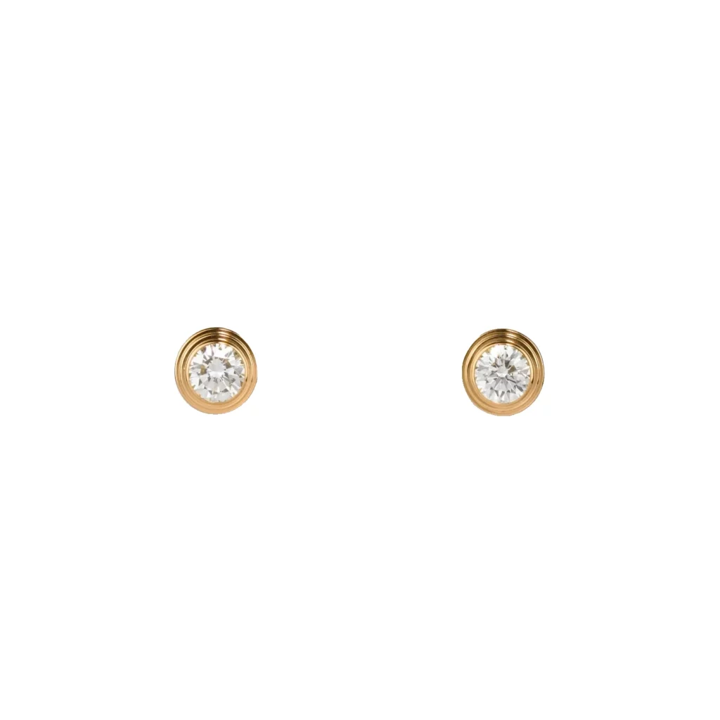 Puces d'oreilles Cartier d'Amour, 2 diamants taille brillant, moyen modèle
