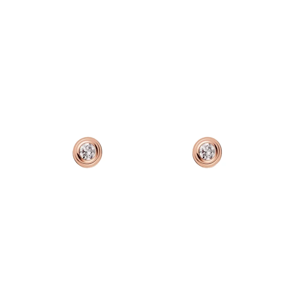 Puces d'oreilles Cartier d'Amour, 2 diamants taille brillant, mini modèle