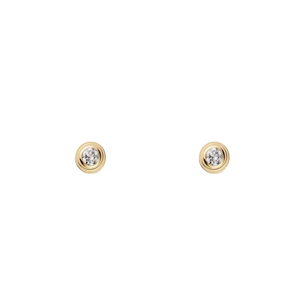 Puces d'oreilles Cartier d'Amour, 2 diamants taille brillant, mini modèle