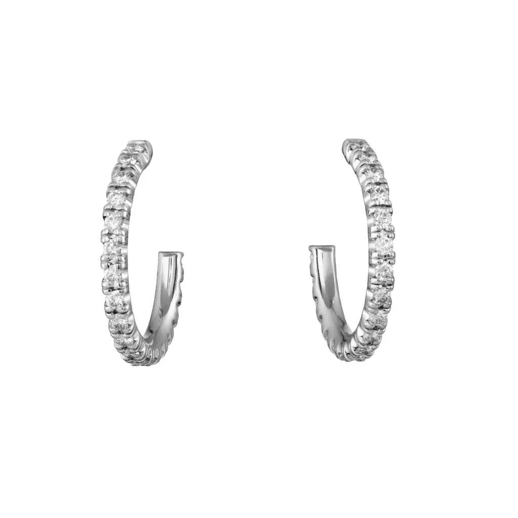 Créoles Etincelle de Cartier, petit modèle, pavées