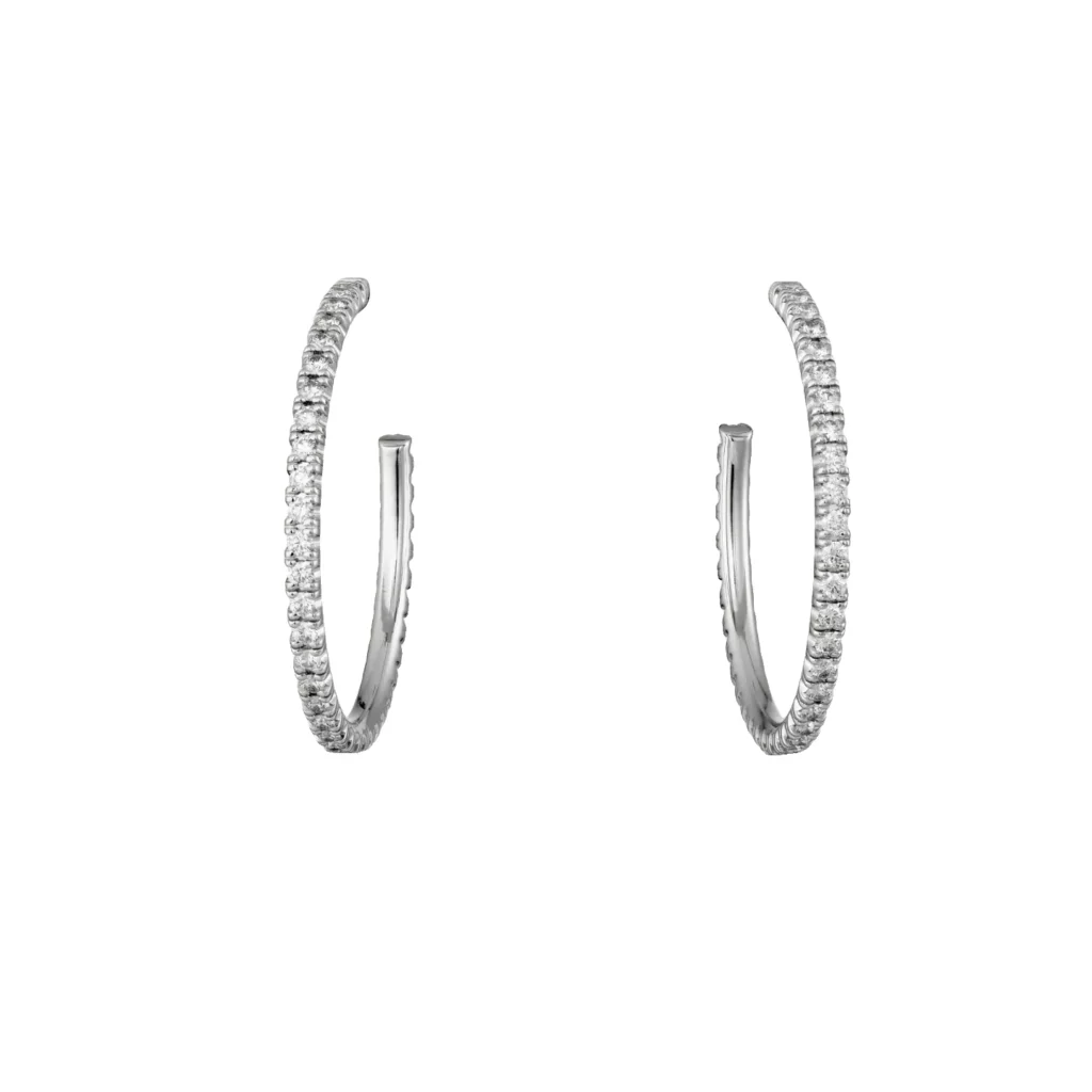 Créoles Etincelle de Cartier, moyen modèle, pavées