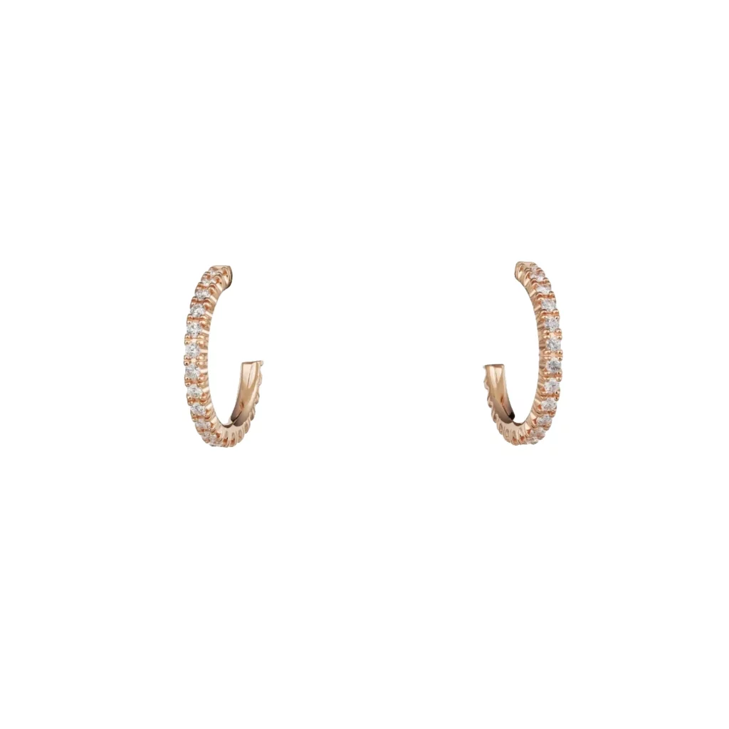 Créoles Etincelle de Cartier, petit modèle, pavées