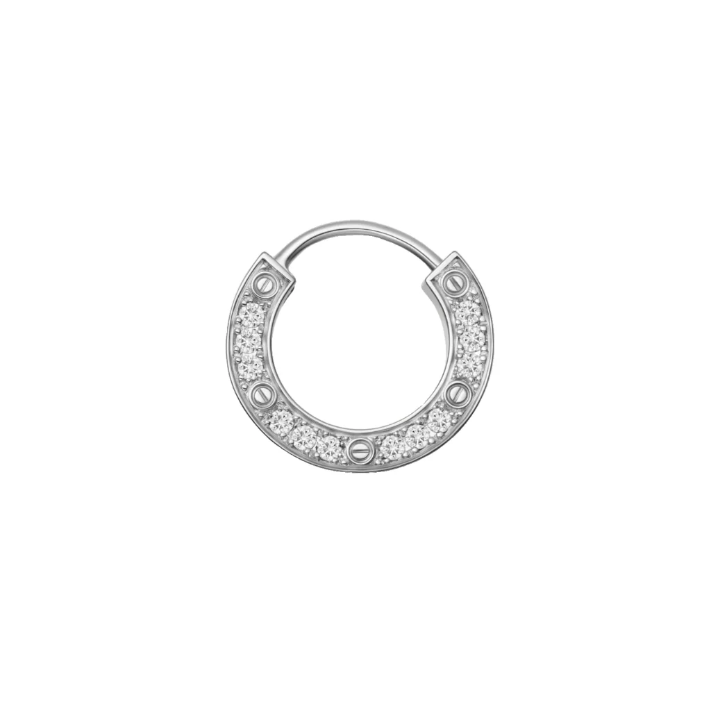 Mono boucle d'oreille LOVE, pavé